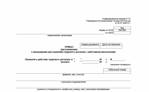 Увольнение за невыполнение плана