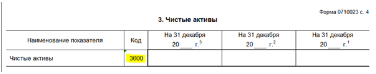 Расчет чистых активов образец