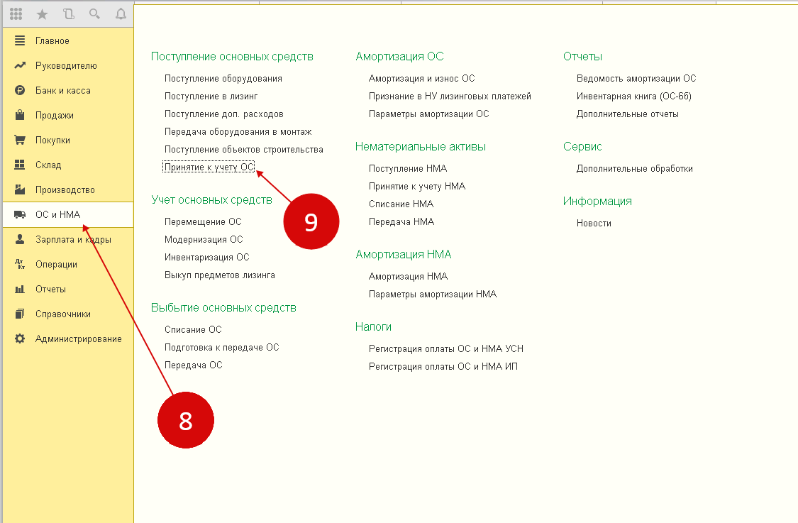 Как в инвентарной карточке отразить ремонт ос в 1с 8