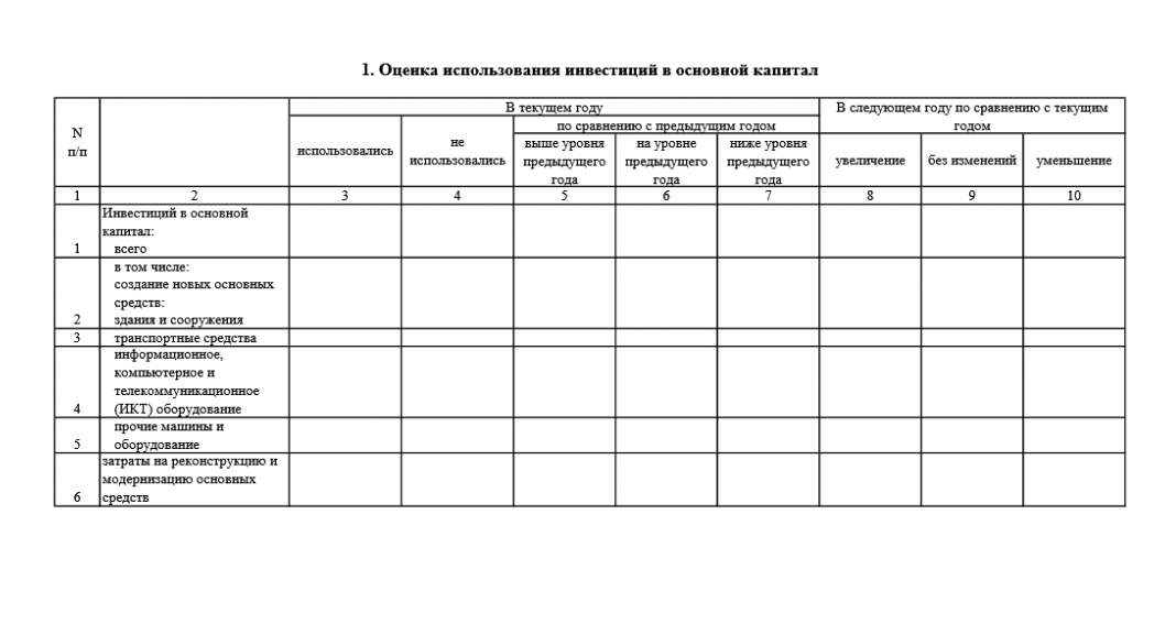 Форма 1 вывоз статистика образец заполнения