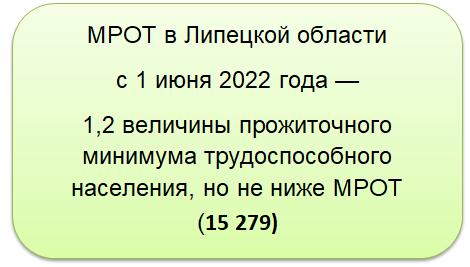 МРОТ в Липецкой области в году — Департамент экономического развития