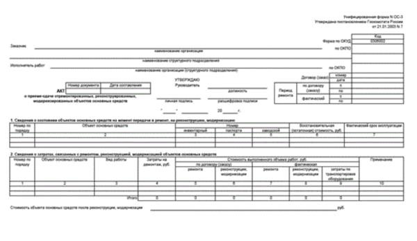 Модернизация основного средства ОС в 1С Бухгалтерия