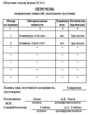 Форма м35 образец заполнения