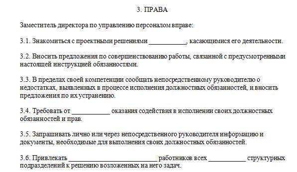 Должностная инструкция директора образец